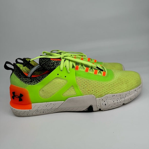 Under Armour Men's 12‎ TriBase Reign 4 Pro Green Orange Training Athletic Shoes - Picture 3 of 14
